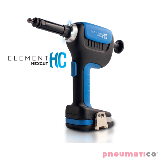 Narzędzie akumulatorowe do wycinania otworów sześciokątnych Scell-it E-HC-2XBAT M4-M10 Element HC Narzędzie akumulatorowe do wycinania otworów sześciokątnych Scell-it E-HC-2XBAT M4-M10 Element HC