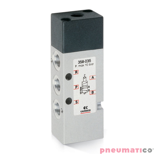 Zaw&oacute;r pneumatyczny rozdzielający monostabilny 5/2 G1/4" CAMOZZI 354-035