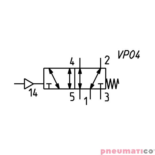 Zaw&oacute;r pneumatyczny rozdzielający monostabilny 5/2 G1/4" CAMOZZI 354-035