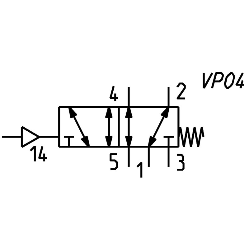 Zaw&oacute;r pneumatyczny rozdzielający monostabilny 5/2 G1/4" CAMOZZI 454-35