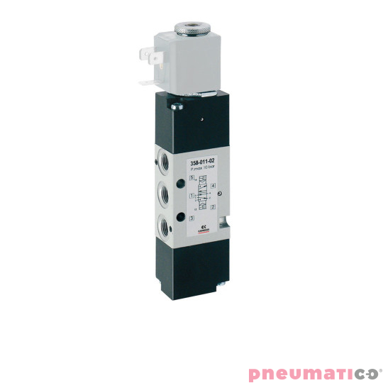 Zawór rozdzielający elektromagnetyczny 3/2 NC G1/8" bistabilny CAMOZZI 338-011-02