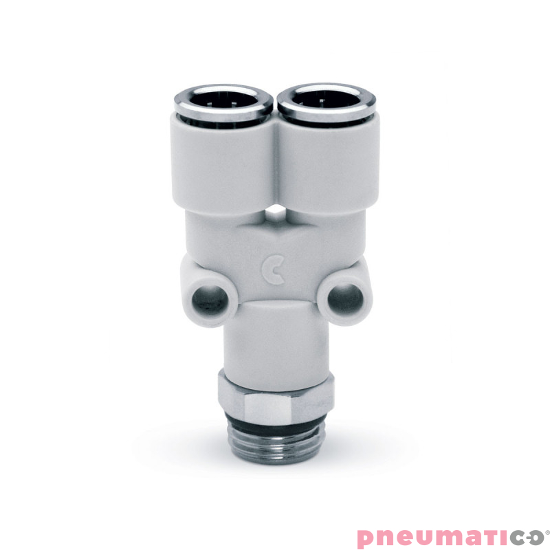 Złączka obrotowa typu Y serii 7562 z tw. sztucznych Ø6 G1/4'-Z CAMOZZI 7562-6-14