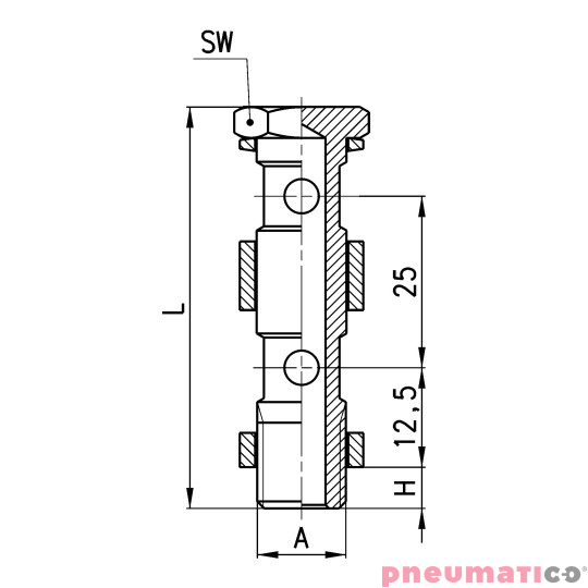 Złącze skręcane proste śruba podw&oacute;jna banjo 1/4 Camozzi 1635-02-14