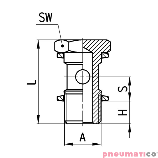 Złącze skręcane proste śruba pojedyncza banjo G1/8 Camozzi 1635-01-18