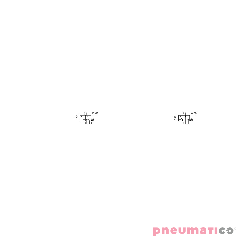 Minizaw&oacute;r mechaniczny z trzpieniem popychacz 3/2 NC M5 Camozzi 235-945