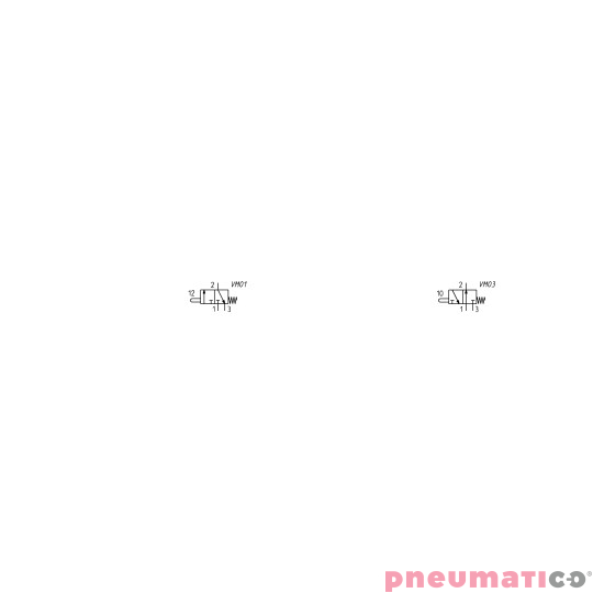 Minizaw&oacute;r mechaniczny z trzpieniem popychacz 3/2 NC M5 Camozzi 235-945