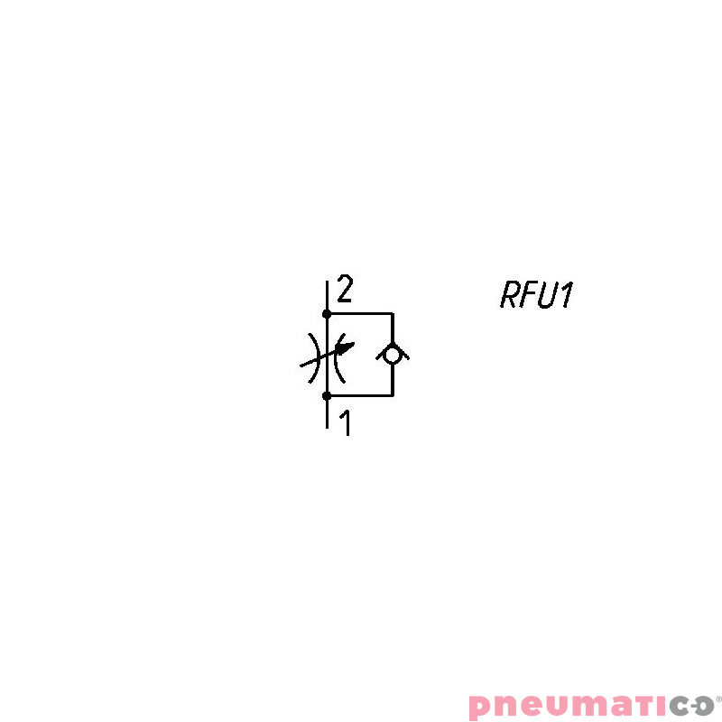 Zawór zwrotno-dławiący GW 1/8" O2 pokrętło CAMOZZI RFU-482-18
