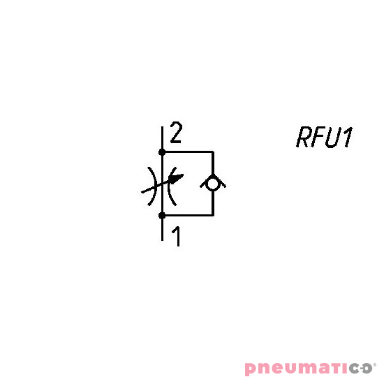 Zawór zwrotno-dławiący GW 1/8" O2 pokrętło CAMOZZI RFU-482-18