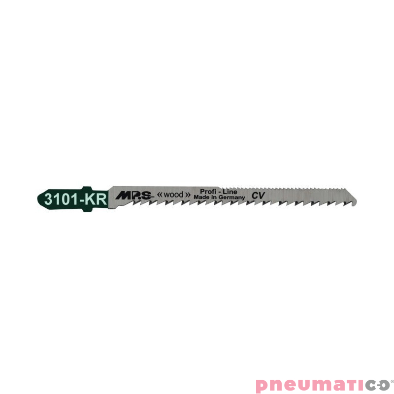 Brzeszczot do cięcia drewna z podwójnym uzębieniem 100 mm do wyrzynarki MPS 3101-KR Brzeszczot do cięcia drewna z podwójnym uzębieniem 100 mm do wyrzynarki MPS 3101-KR