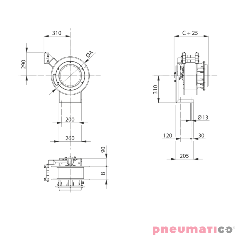 Uchwyt stały ZECA 1703