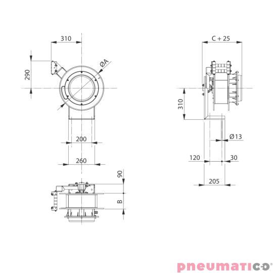 Uchwyt stały ZECA 1703