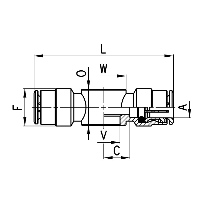 Złączka dwuwtykowa banjo Ø4 G1/8 Camozzi 6620-4-18 Złączka dwuwtykowa banjo Ø4 G1/8 Camozzi 6620-4-18