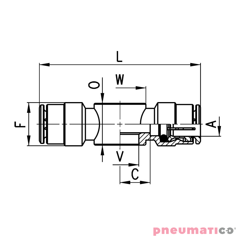 Złączka dwuwtykowa banjo Ø4 M5 Camozzi 6620-4-M5 Złączka dwuwtykowa banjo Ø4 M5 Camozzi 6620-4-M5
