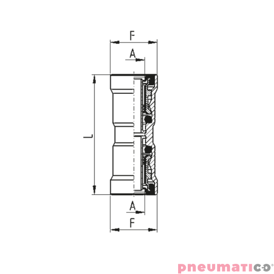 Złączka prosta wtykowa C-Truck Ø18 Camozzi 9580-18 Złączka prosta wtykowa C-Truck Ø18 Camozzi 9580-18