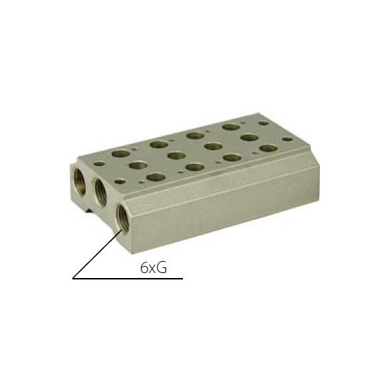 Płyta przyłączeniowa do zaworów 5/2 TEKMA G200-2T 2 zawory Płyta przyłączeniowa do zaworów 5/2 TEKMA G200-2T 2 zawory