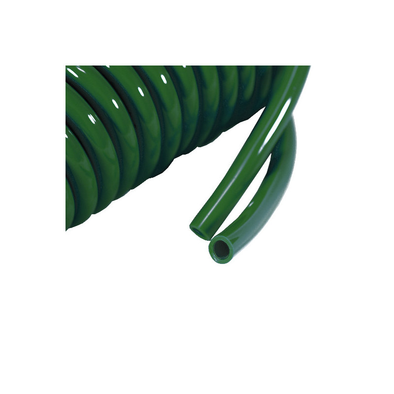 Wąż spiralny RQS PU 12x8mm 12m prosta końcówka TBC120812G zielony Wąż spiralny RQS PU 12x8mm 12m prosta końcówka TBC120812G zielony