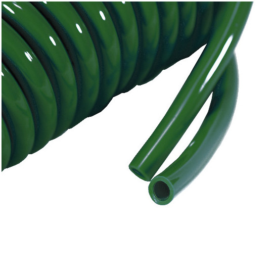 Wąż spiralny RQS PU 12x8mm 12m prosta końcówka TBC120812G zielony Wąż spiralny RQS PU 12x8mm 12m prosta końcówka TBC120812G zielony