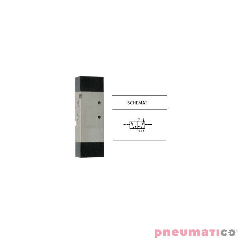 Zaw&oacute;r pneumatyczny 5/2 BISTAB. TG-2512A 1/8 1/4 3/8 1/2