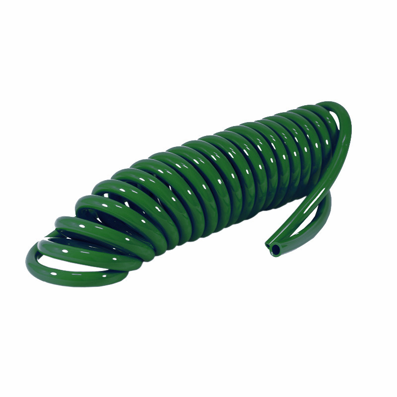 Wąż spiralny RQS PU 10x6,5mm 5m prosta końcówka TBC106505G zielony Wąż spiralny RQS PU 10x6,5mm 5m prosta końcówka TBC106505G zielony