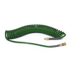 Wąż spiralny Rectus PU 6.5x10mm 9m prosta końc&oacute;wka i szybkozłącza TBC/26KK1065-09G zielony