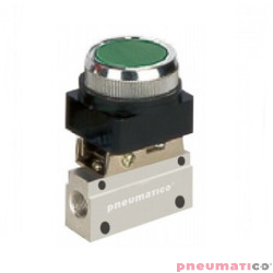 Zawór sterowany przyciskiem zielony kryty PNEUMATICO 3/2 JLW310FP