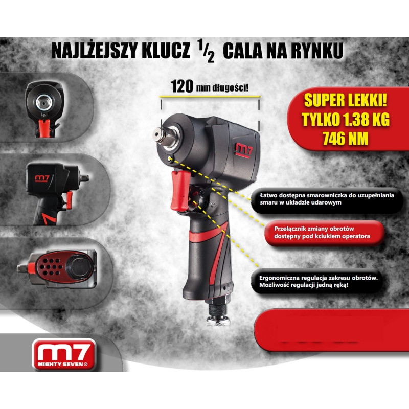 Klucz udarowy M7 NC-42320 746Nm Klucz udarowy M7 NC-42320 746Nm