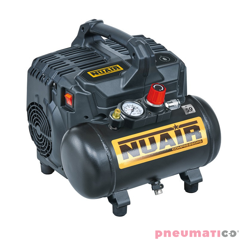 Cichy kompresor bezolejowy 6L NUAIR SILTEK+ B2BE104NUA Cichy kompresor bezolejowy 6L NUAIR SILTEK+ B2BE104NUA