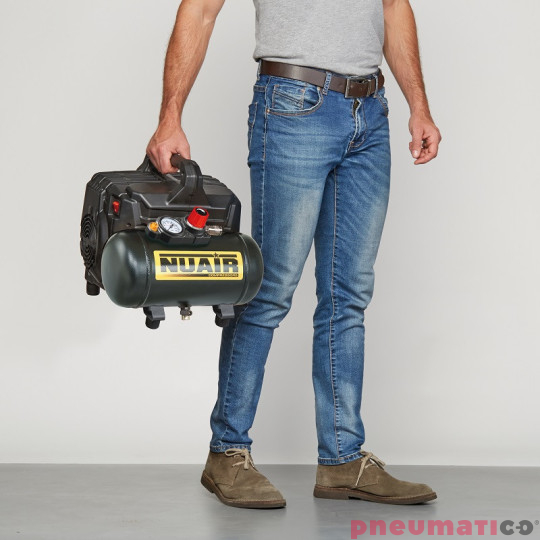 Cichy kompresor bezolejowy 6L NUAIR SILTEK+ B2BE104NUA Cichy kompresor bezolejowy 6L NUAIR SILTEK+ B2BE104NUA