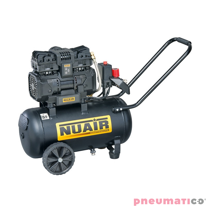 Cichy kompresor bezolejowy 24L NUAIR SILTEK TB 24 B2CC304NUA Cichy kompresor bezolejowy 24L NUAIR SILTEK TB 24 B2CC304NUA