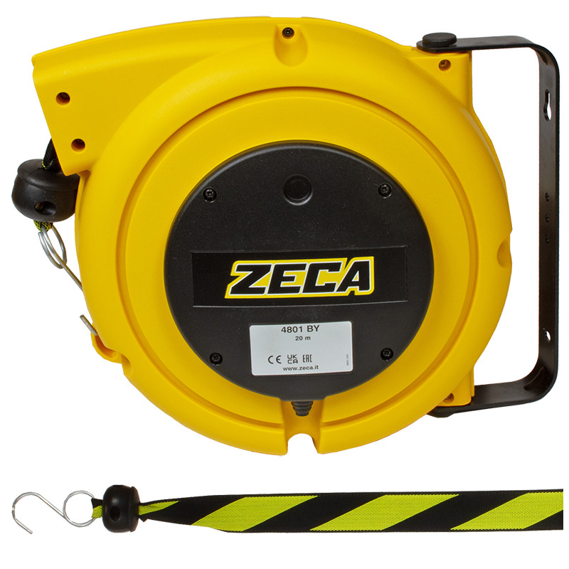 Zwijadło taśmy ostrzegawczej czarno-ż&oacute;łtej ZECA 4801BY 20m