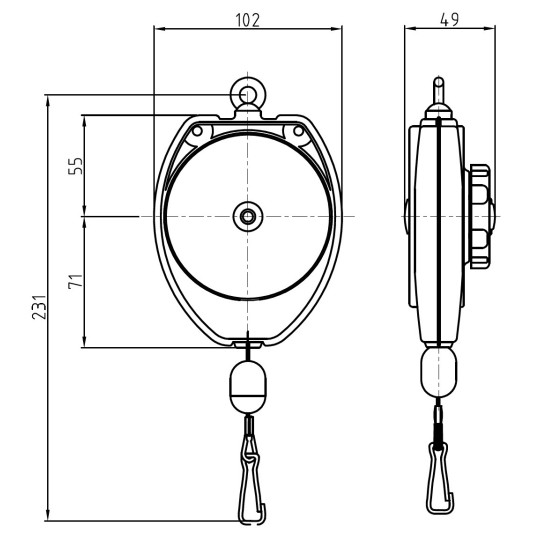 Balanser linkowy TW-2R TIGON 1-2 kg 1500mm Balanser linkowy TW-2R TIGON 1-2 kg 1500mm