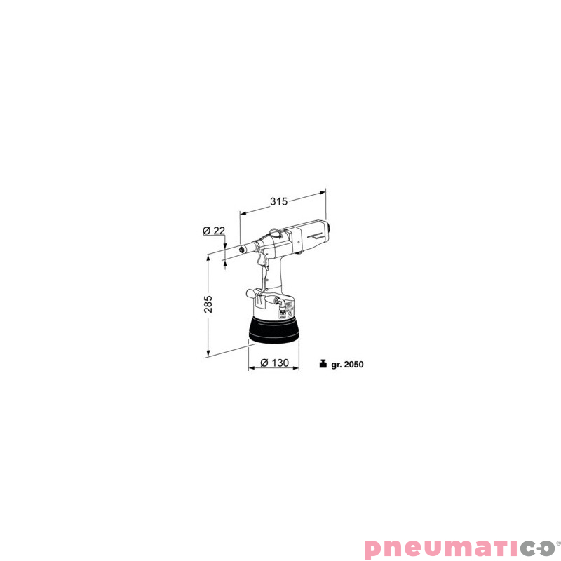 Nitownica do nitów zrywalnych FAR RAC 185 Nitownica do nitów zrywalnych FAR RAC 185
