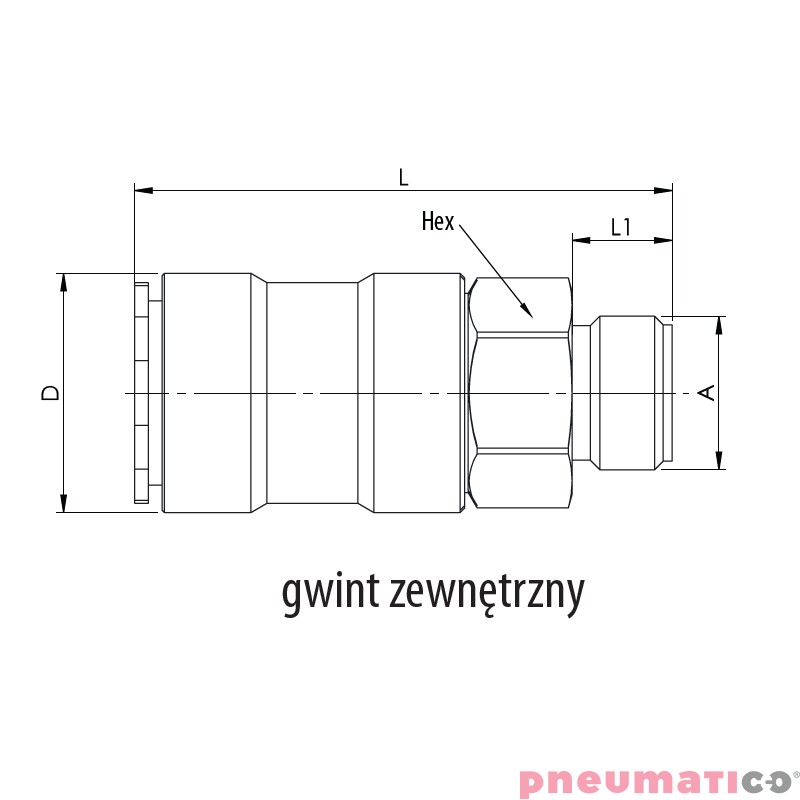 Złącze żeńskie RQS gw. zew. typ 8209 3/8" 8209KLAW17MVN Złącze żeńskie RQS gw. zew. typ 8209 3/8" 8209KLAW17MVN