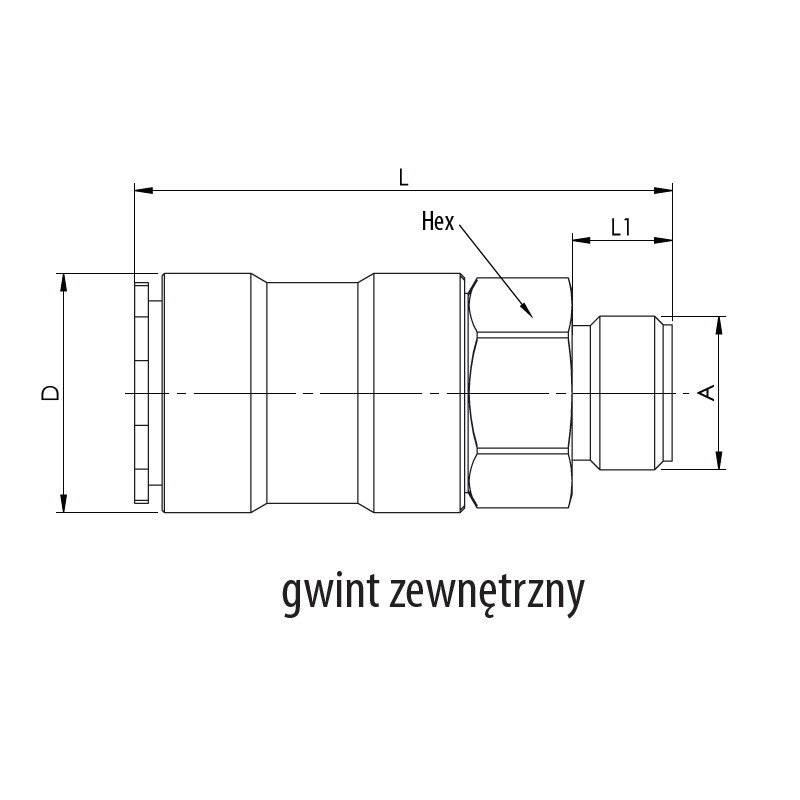 Złącze żeńskie RQS gw. zew. typ 8209 1/2" 8209KLAW21MVN Złącze żeńskie RQS gw. zew. typ 8209 1/2" 8209KLAW21MVN
