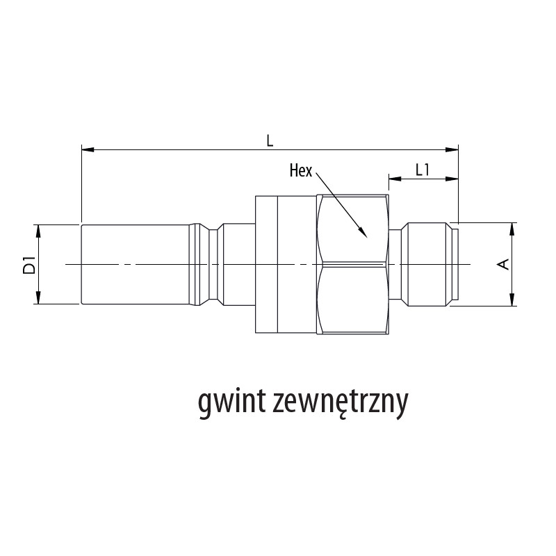 Złącze męskie RQS gw. zew. typ 8209 3/8" 8209SLAW17MVN Złącze męskie RQS gw. zew. typ 8209 3/8" 8209SLAW17MVN