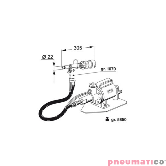 Nitownica hydrauliczno-pneumatyczna do nit&oacute;w zrywalnych FAR RAC 2200