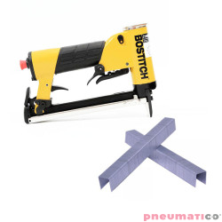 Zszywacz pneumatyczny tapicerski 21680B-E Stanley Bostitch + Zszywka Prebena typ A-08 tapicerska 1op-21.400szt.