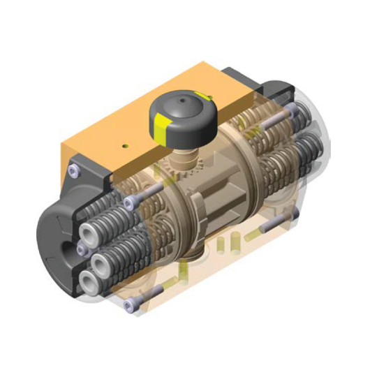 Pneumatyczny napęd obrotowy pojedynczego działania AP01SR 50 NBR SIRCA