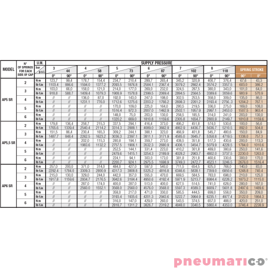 Pneumatyczny napęd obrotowy pojedynczego działania AP05SR 125 VITON SIRCA Pneumatyczny napęd obrotowy pojedynczego działania AP05SR 125 VITON SIRCA