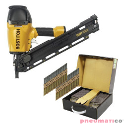 Gwoździarka pneumatyczna F33PT-E  Stanley - Bostitch + GWOŹDZIE STANLEY BOSTITCH ŁĄCZONE PAPIEREM PT 2.863 BK 1OP.- 2.200SZT.