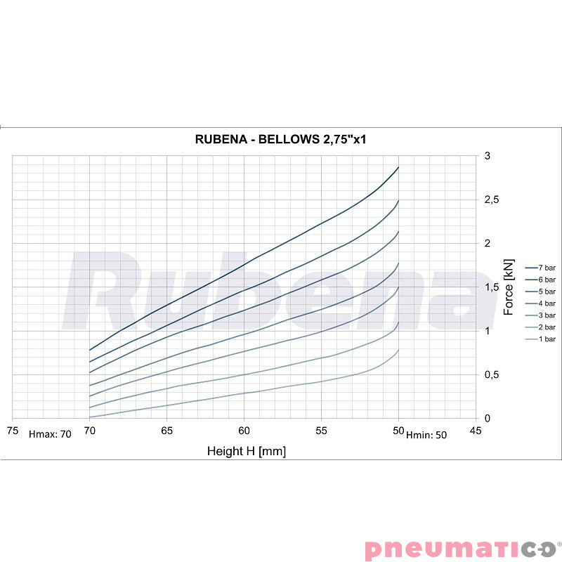 Siłownik mieszkowy RUBENA seria Dunlop 2 3/4' X1