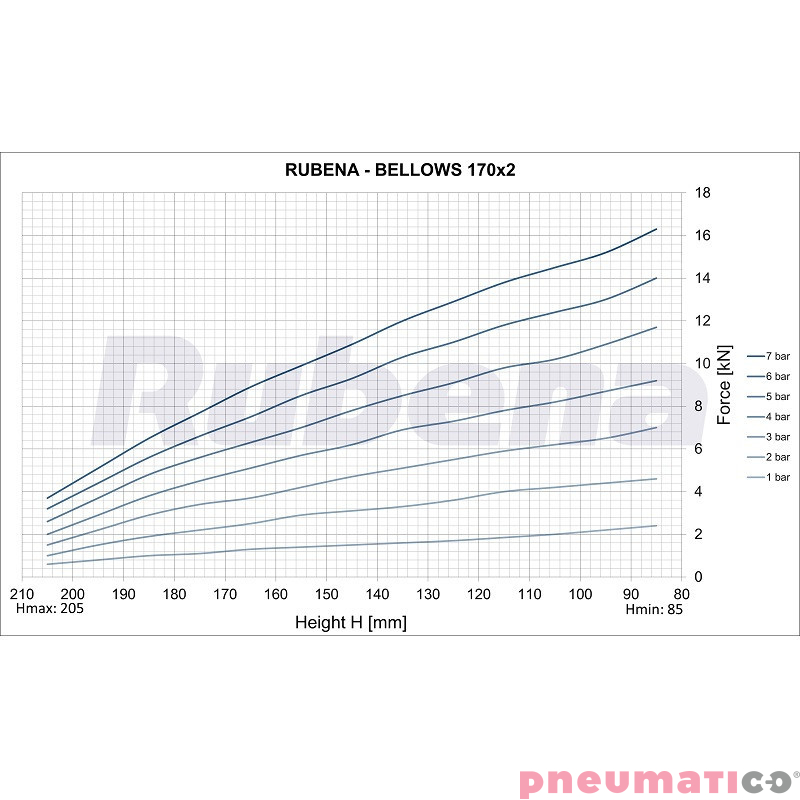 Siłownik mieszkowy Seria RUBENA 170 X2