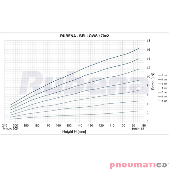 Siłownik mieszkowy Seria RUBENA 170 X2