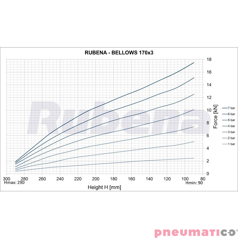 Siłownik mieszkowy Seria RUBENA 170 X3 Siłownik mieszkowy Seria RUBENA 170 X3