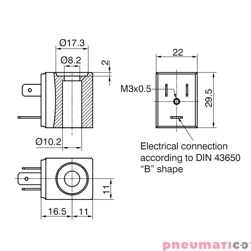 Cewka pilota 22mm-24V PNEUMAX MB56 Cewka pilota 22mm-24V PNEUMAX MB56