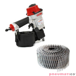 ZESTAW Gwoździarka pneumatyczna PNEUMATICO CN55 + GWOŹDZIE FAC BOSTITCH 2.0338 BK RI 1OP.- 24.500SZT.
