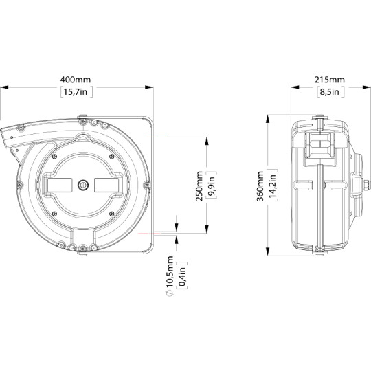 Zwijadło do przewodu uziemiającego 1x6mm&sup2; ZECA 6195/PRC/IP65 26m