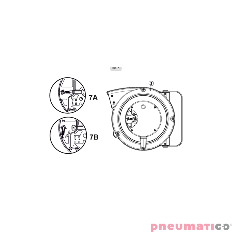 Zwijadło elektryczno-powietrzne 4x1,5mm&sup2; TWIN REEL ZECA AM70/415CT CT 9+1,5m