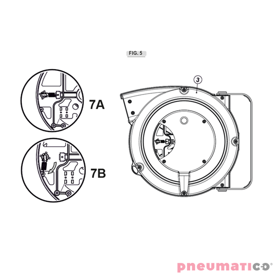 Zwijadło elektryczno-powietrzne 4x1,5mm&sup2; TWIN REEL Rettbox ZECA 7415 CTP 9+1,5m