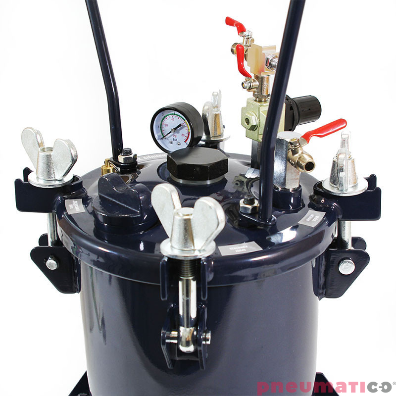 Zestaw - zbiornik ciśnieniowy do natrysku  malowania 10L ZB10-1-1 bez mieszadła  węże  pistolet EXPERT HP dysza 1,8 mm